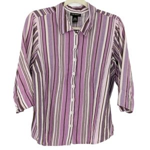 Lane Bryant Purple Striped Women's Top